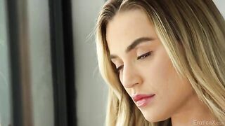 Passionate French kiss with a girl, and then she licks your dick