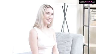 Cute girl had a hard time in pussy casting