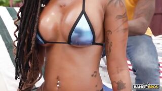 Her black mouth is perfectly adapted for a cock
