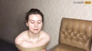 A sweet girl is tied up and fucked in a rough homemade video