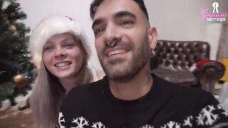 The best way to spend Christmas with a hot teen and rough sex