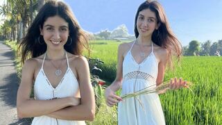 A sweet girl was picking rice and got fucked roughly