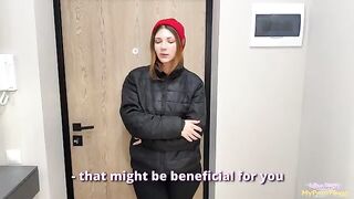 The delivery girl gave herself as compensation for the missed order