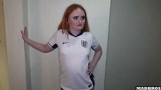 English fan lost a bet and was fucked in the ass in the hallway