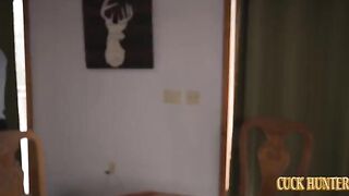 A man who likes to hunt other people's wives is getting his dick sucked on the couch