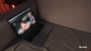 Watching porn on Pornhub turned her on, so she gave me her ass