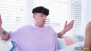 Two cute girls decided to seduce two guys with a bold phrase