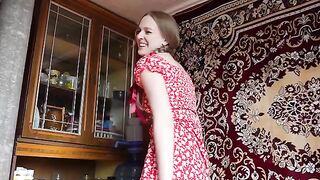 A hot blondie in the countryside is always ready for sex