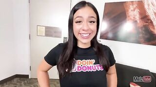 The hottest Latina with amazing body gets her dessert in the form of a cock