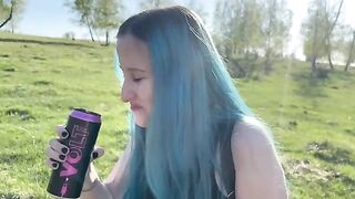 A girl met her classmate outdoors and got fucked hard