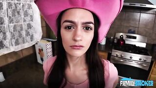 The guy in the dress saddled a cowgirl and fucked her