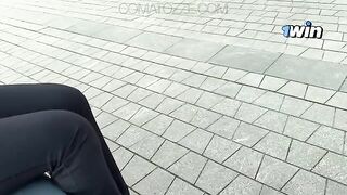 An amateur guy shows his cock to the girl and she fucks with him