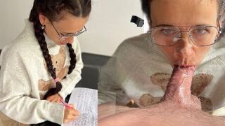 A girl learned a lesson from her teacher in a steamy session