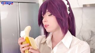 She’s an anime girl, so she gets fucked like one in this spicy scene