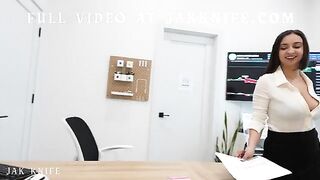 The girl received a pleasant sexual surprise from her colleague Hailey Rose