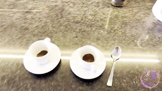 The beauty shows what she can do in the kitchen