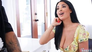 A guy is ready to do everything for the sake of sex with a brunette