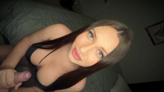 You'll see what was learned in blowjob class with this hot brunette MILF