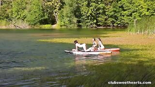 Beautiful lesbians have no time to stay at home and fuck in the park