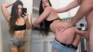 Abbie Maley gets her ass gapped by James Deen in intense anal scene