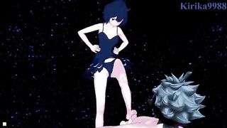 Secre Swallowtail (Nero) and Asta fuck on the beach in 3D hentai