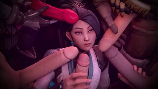 VALORANT adult game compilation featuring SFM and Blender visuals
