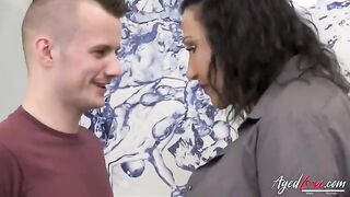 AgedLove featuring Nicole DuPapillon and Sam Bourne's intense session