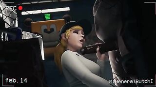 A guy fucked FNAF Security Breach Vanessa in an office at the Mega Pizzaplex