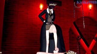 Asta fucked in the ass by a mysterious woman in a secret room