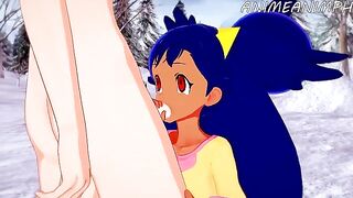 Iris makes love with a guy in a passionate scene