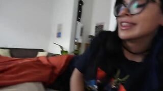 A woman has sex with her girlfriend and her boyfriend in an amateur video