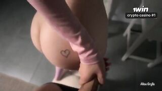 A man came to the girl and made her squirt like a fountain non-stop