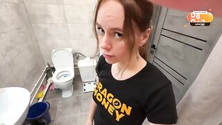 A girl was licking her lips, but they became dry and cracked