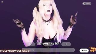 The blonde is fucked on a device in POV style