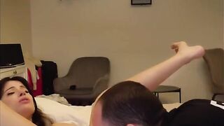 The girl squeezed a powerful orgasm from herself with passionate moves