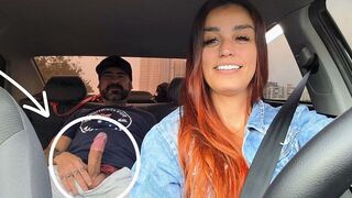 The hot passenger noticed the stop sign on the way to her destination