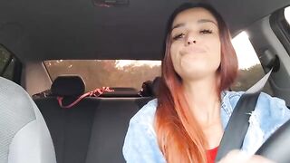 The hot passenger noticed the stop sign on the way to her destination