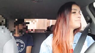The hot passenger noticed the stop sign on the way to her destination