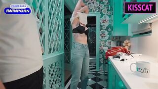 A pretty maid for a surprise sex