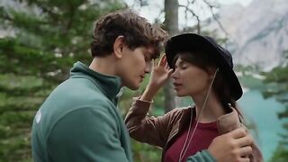 A couple enjoyed romantic sex right in the forest