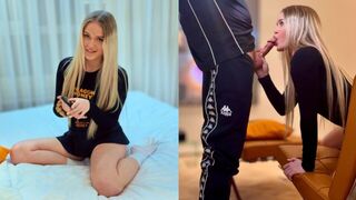 The beautiful girl lost a bet to her stepbrother and had to have sex with him