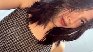 A young Pinay student gets naked and enjoys herself