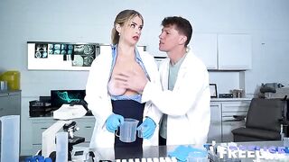 Submissive pose for a rough sex with a blonde