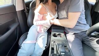 The back seat of the car turned into a bed of passion