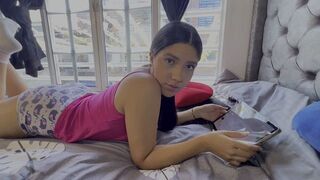 She was caught in a compromising position while indulging in personal pleasure