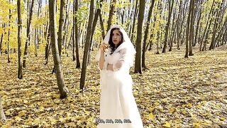 A white dress can be removed, but the cock must be kept in place