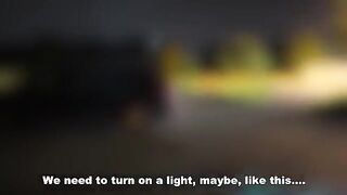 A group of guys fucked a girl in the car, it was her first time