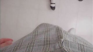 Two girls having fun with a guy in class