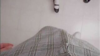 Two girls having fun with a guy in class