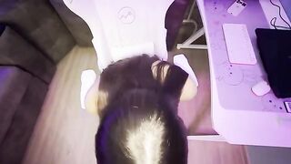 A cute girl got her ass spanked for not doing her homework